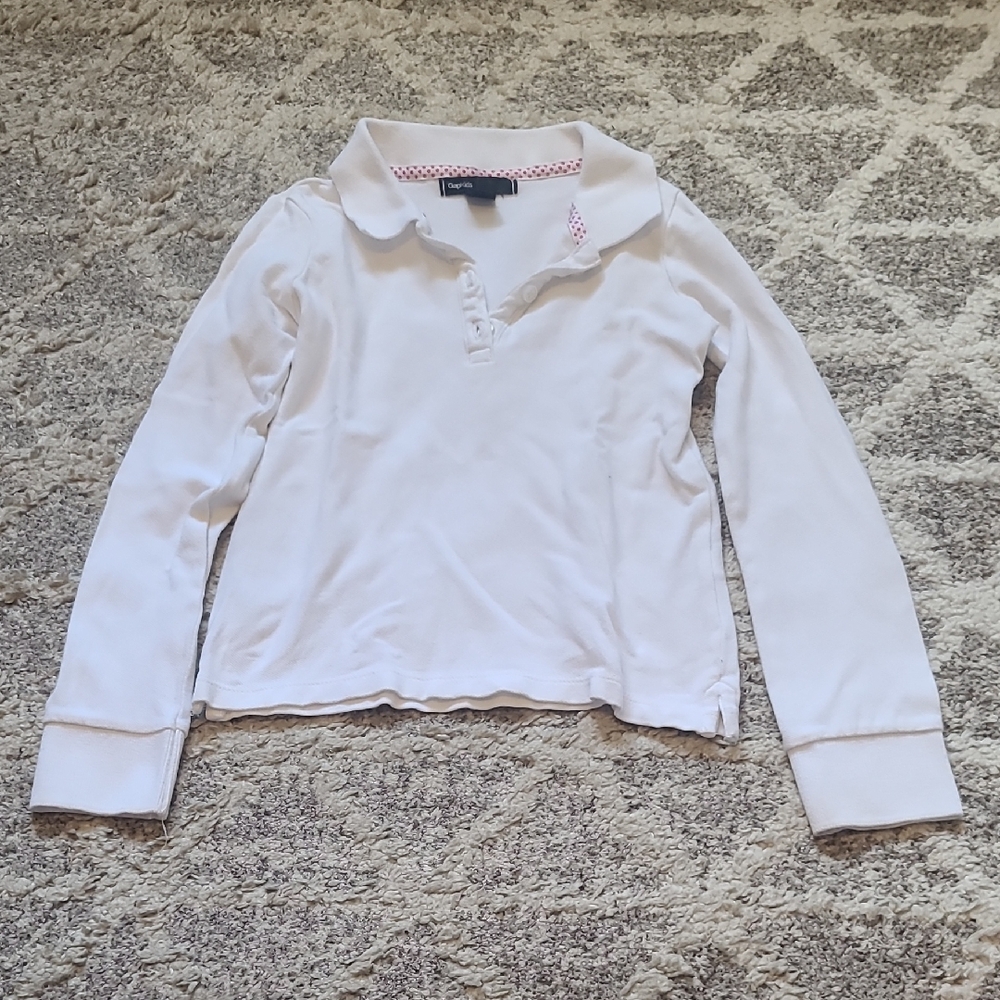 2 for $25 - GAP Kids XS (4-5) Girls White Long Sleeve Uniform